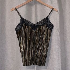 Re-Listed for @alwaysbeshoppin - Gold lamè camisole